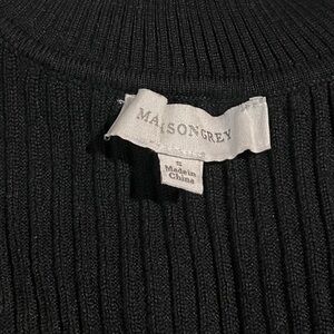 Madison Grey Black Ribbed Sweater